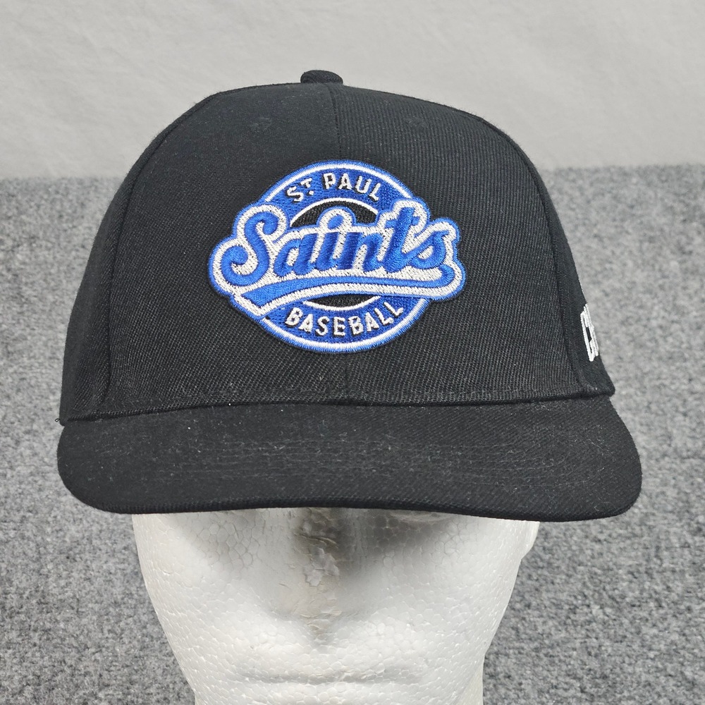 St Paul Saints Baseball Hat Mens Black‎ AAA Strapback Adjustable CHS Field Cap